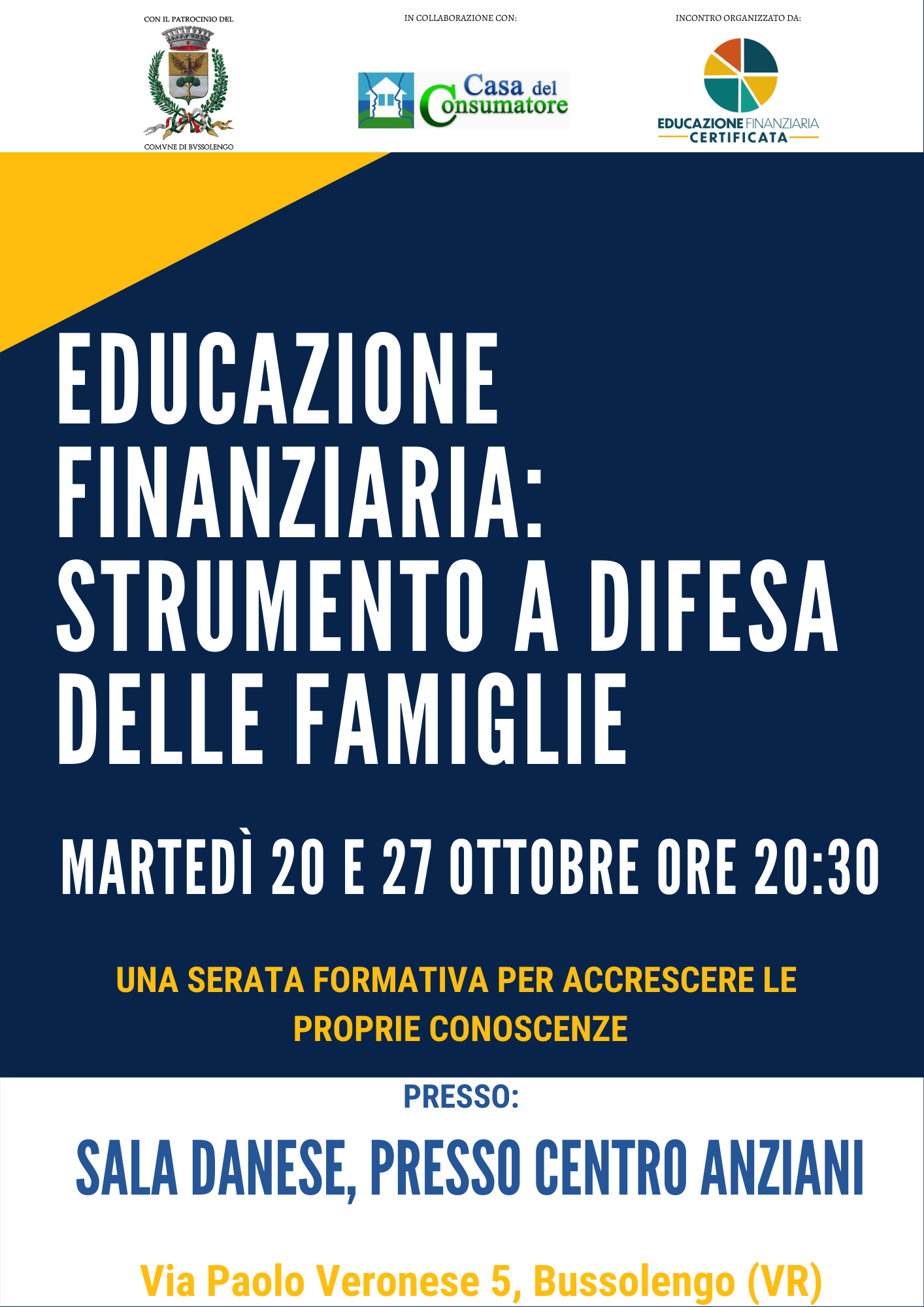 Educazione finanziaria: strumento a difesa delle famiglie - webinar