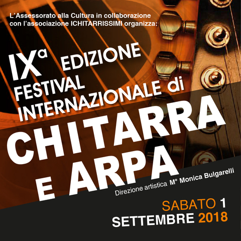 Spostamento concerto serale del IX Festival Internazionale di Chitarra e Arpa