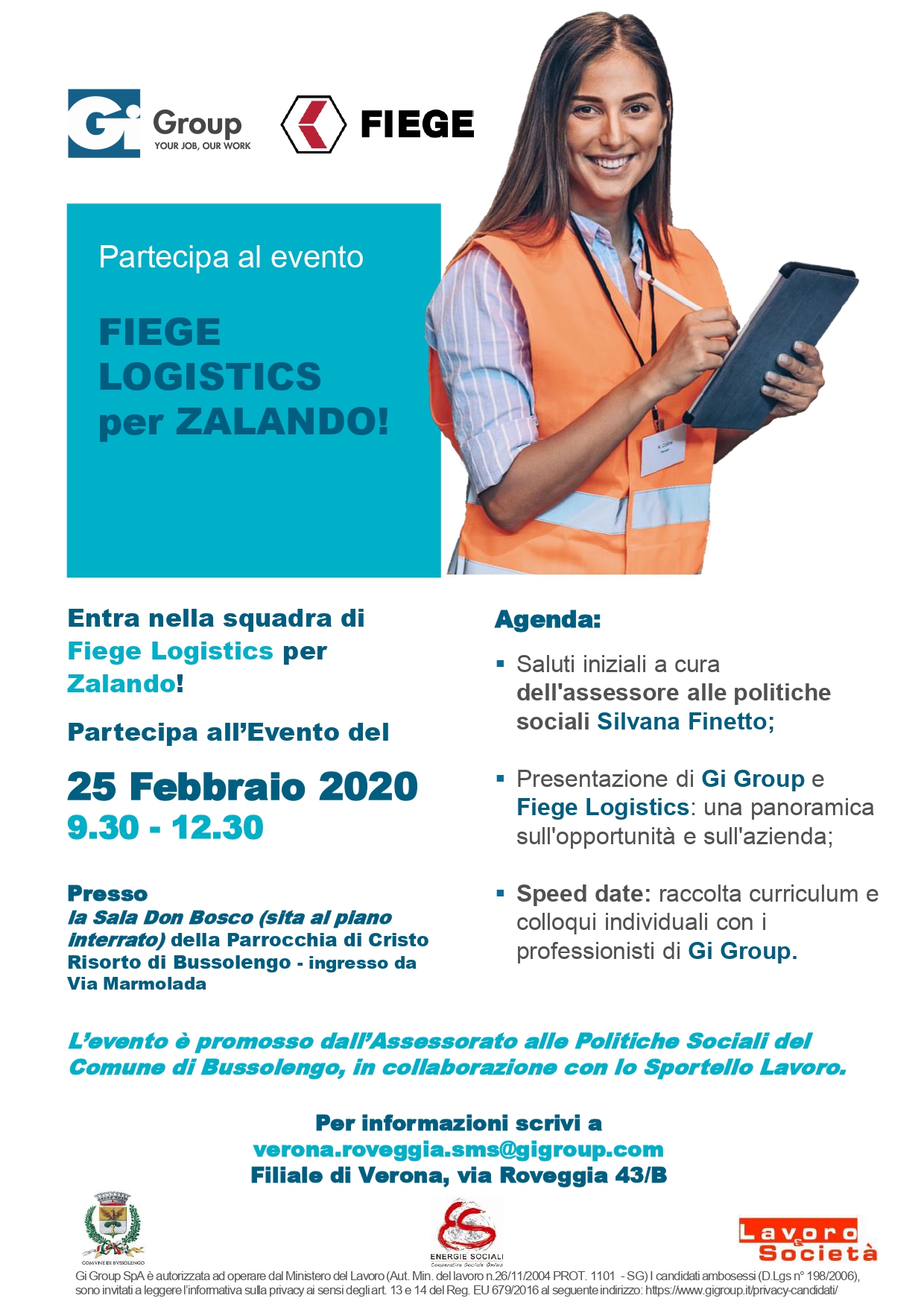 Giornata selezione Fiege Logistics per Zalando- EVENTO ANNULLATO
